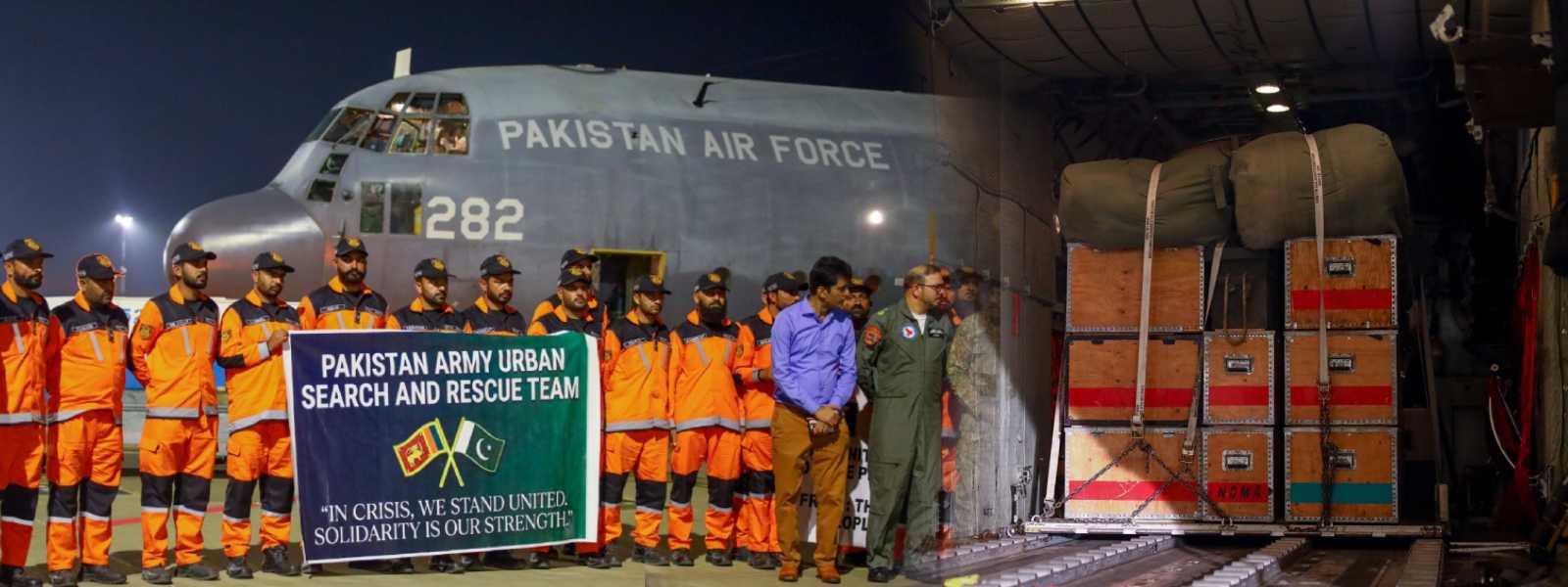 පාකිස්ථානු සහනාධාර රැගත් පළමු ගුවන් යානය දිවයිනට.